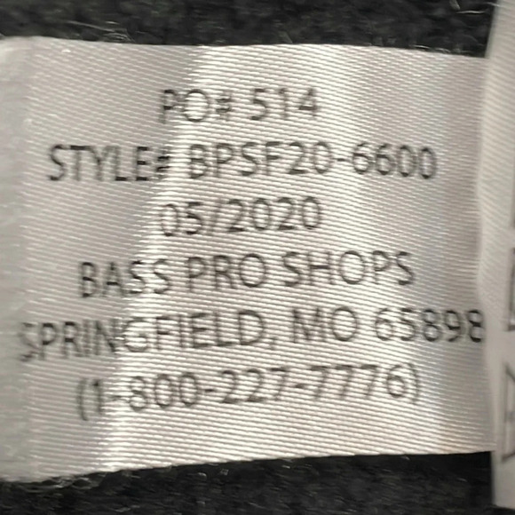 Bass Pro Shops Full Zip Fleece Jacket Black 2XL - Picture 12 of 16